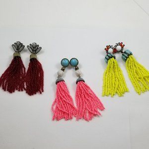 BaubleBar Fringe Earing Set (3 Pairs)